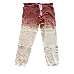 Marine Layer Blake Vintage Terry Jogger women’s Large Amber Brown Dip Dye Pants